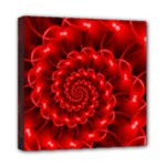 Glossy Red Spiral Fractal Mini Canvas 8  x 8  (Stretched)