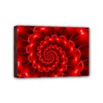 Glossy Red Spiral Fractal Mini Canvas 6  x 4  (Stretched)