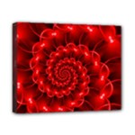 Glossy Red Spiral Fractal Canvas 10  x 8  (Stretched)