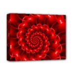 Glossy Red Spiral Fractal Deluxe Canvas 14  x 11  (Stretched)