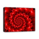 Glossy Red Spiral Fractal Deluxe Canvas 16  x 12  (Stretched) 