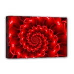 Glossy Red Spiral Fractal Deluxe Canvas 18  x 12  (Stretched)