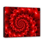 Glossy Red Spiral Fractal Deluxe Canvas 20  x 16  (Stretched)