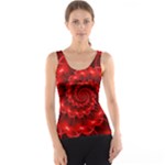 Glossy Red Spiral Fractal Tank Top