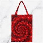 Glossy Red Spiral Fractal Classic Tote Bag