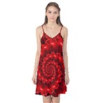 Glossy Red Spiral Fractal Camis Nightgown 