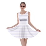 Horizontal Stripes - White and Pastel Violet Skater Dress