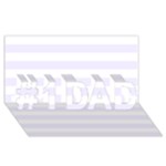 Horizontal Stripes - White and Pastel Violet #1 DAD 3D Greeting Card (8x4)