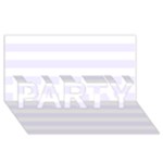 Horizontal Stripes - White and Pastel Violet PARTY 3D Greeting Card (8x4)