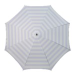 Horizontal Stripes - White and Pastel Violet Golf Umbrella