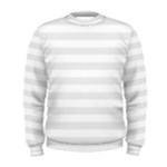 Horizontal Stripes - White and Pale Gray Men s Sweatshirt