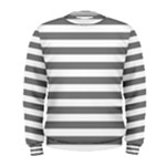 Horizontal Stripes - White and Gray Men s Sweatshirt