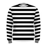 Horizontal Stripes - White and Black Men s Sweatshirt