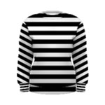 Horizontal Stripes - White and Black Women s Sweatshirt