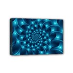 Glossy Light Blue Spiral Fractal Mini Canvas 6  x 4  (Stretched)