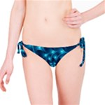 Glossy Light Blue Spiral Fractal Bikini Bottom