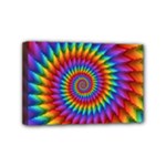 Psychedelic Rainbow Spiral Mini Canvas 6  x 4  (Stretched)