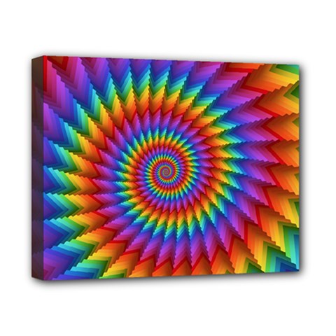 Psychedelic Rainbow Spiral Canvas 10  x 8  (Stretched) from ArtsNow.com