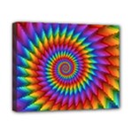 Psychedelic Rainbow Spiral Canvas 10  x 8  (Stretched)