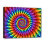 Psychedelic Rainbow Spiral Canvas 14  x 11  (Stretched)