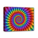 Psychedelic Rainbow Spiral Deluxe Canvas 14  x 11  (Stretched)