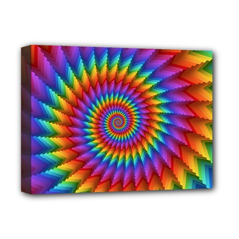 Psychedelic Rainbow Spiral Deluxe Canvas 16  x 12  (Stretched)  from ArtsNow.com