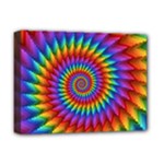 Psychedelic Rainbow Spiral Deluxe Canvas 16  x 12  (Stretched) 