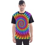 Psychedelic Rainbow Spiral Men s Sport Mesh Tee