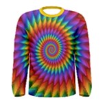 Psychedelic Rainbow Spiral Men s Long Sleeve Tee