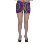 Psychedelic Rainbow Spiral Skinny Shorts