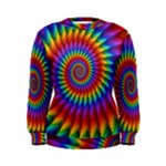 Psychedelic Rainbow Spiral Women s Sweatshirt