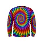 Psychedelic Rainbow Spiral Kids  Sweatshirt