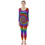 Psychedelic Rainbow Spiral Long Sleeve Catsuit