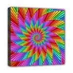 Psychedelic Rainbow Spiral Mini Canvas 8  x 8  (Stretched)