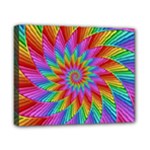 Psychedelic Rainbow Spiral Canvas 10  x 8  (Stretched)