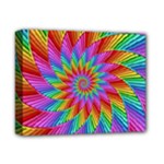 Psychedelic Rainbow Spiral Deluxe Canvas 14  x 11  (Stretched)