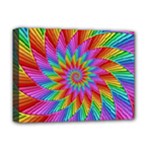 Psychedelic Rainbow Spiral Deluxe Canvas 16  x 12  (Stretched) 