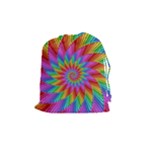 Psychedelic Rainbow Spiral Drawstring Pouch (Medium)