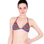 Psychedelic Rainbow Spiral Bikini Top