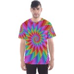 Psychedelic Rainbow Spiral Men s Sport Mesh Tee