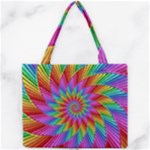 Psychedelic Rainbow Spiral Mini Tote Bag