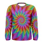 Psychedelic Rainbow Spiral Men s Long Sleeve Tee