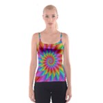 Psychedelic Rainbow Spiral Spaghetti Strap Top