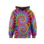 Psychedelic Rainbow Spiral Kids  Pullover Hoodie