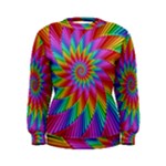 Psychedelic Rainbow Spiral Women s Sweatshirt