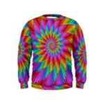 Psychedelic Rainbow Spiral Kids  Sweatshirt