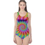 Psychedelic Rainbow Spiral One Piece Swimsuit