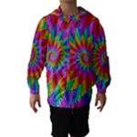 Psychedelic Rainbow Spiral Hooded Wind Breaker (Kids)