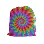 Psychedelic Rainbow Spiral Drawstring Pouch (XL)