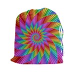 Psychedelic Rainbow Spiral Drawstring Pouch (XXL)